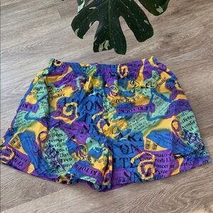 New✨vintage Reebok Vibrant Graphic Women's Cargo Shorts